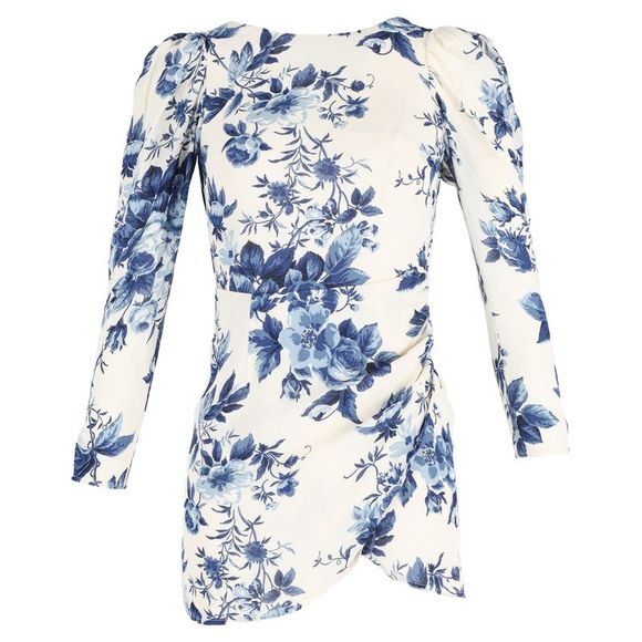 Reformation Dresses & Skirts - Reformation Faye Floral Mini Long Sleeve Dress in Multicolor Viscose